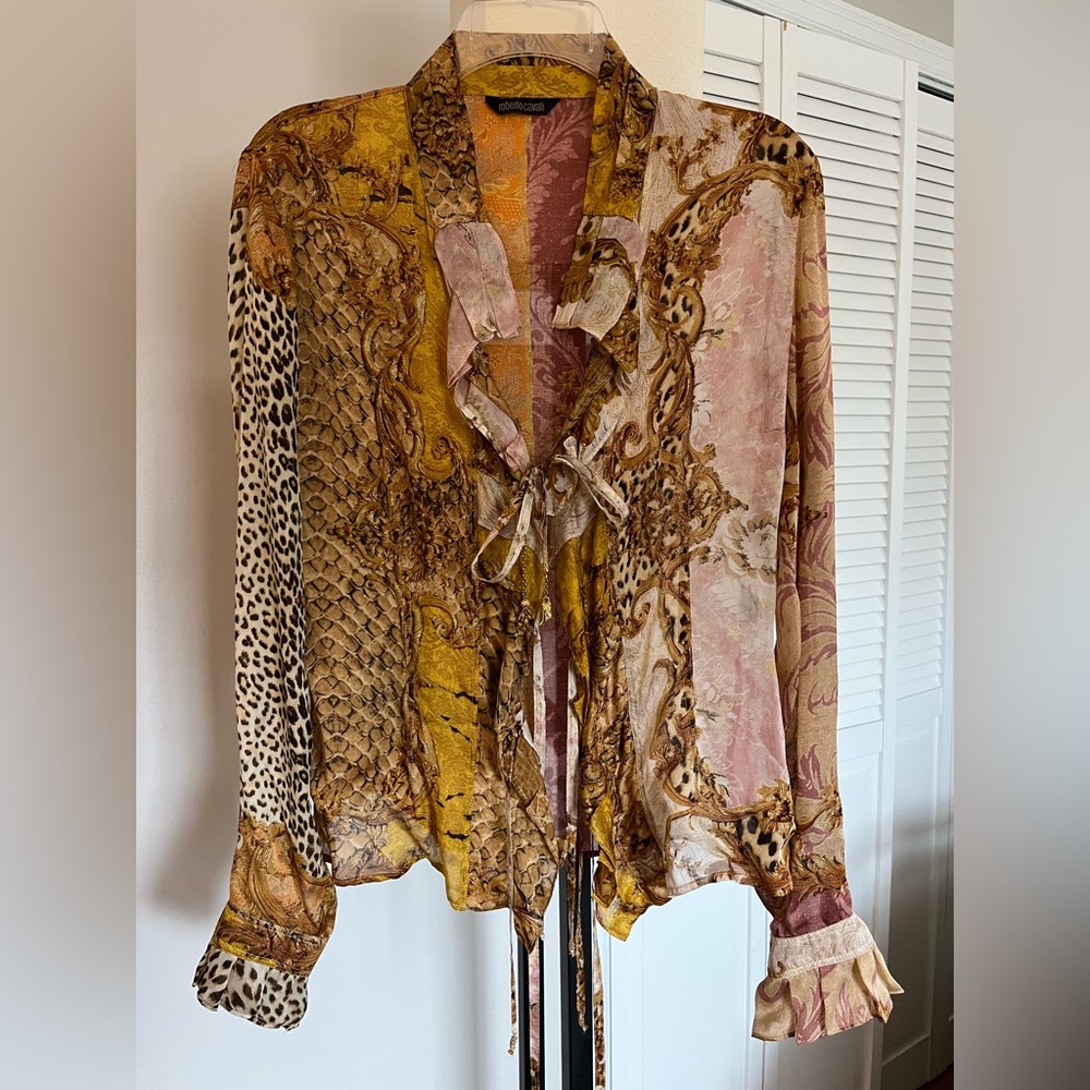 Roberto Cavalli Multicolor Animal Print Women's Top